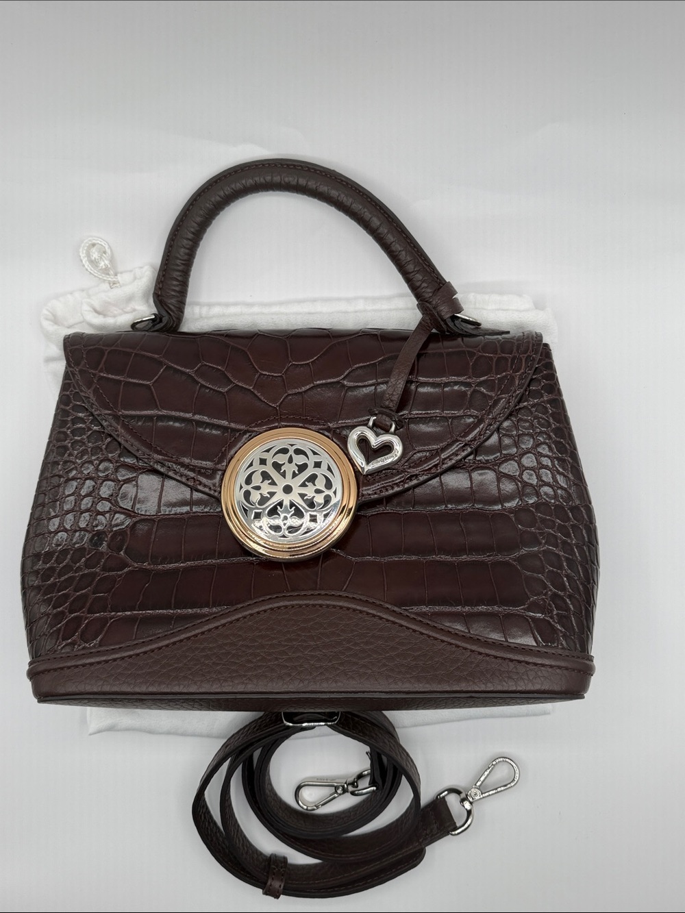 NWOT Brighton Ferrara Klara Medium Handbag with adjustable strap - Picture 4 of 15